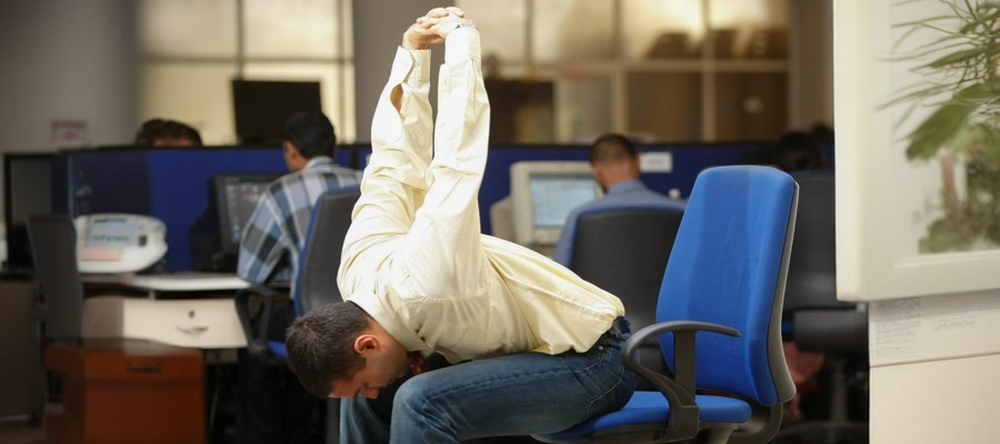 office yoga Seated Forward Bend inline