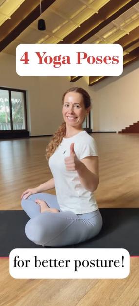 4 Yoga Poses for better posture! Video