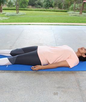 Lying on the back yoga poses