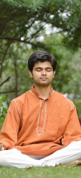 Yoga Siddarth meditating in Garden