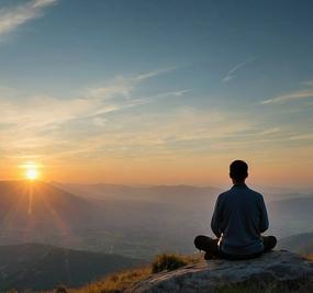 graduate programs banner meditation during sunset