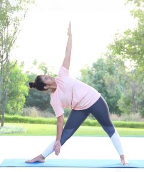 yoga Trikonasana triangle pose featured image