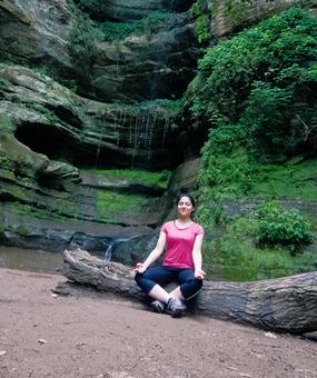 meditation for environment Girl Meditates in a forest